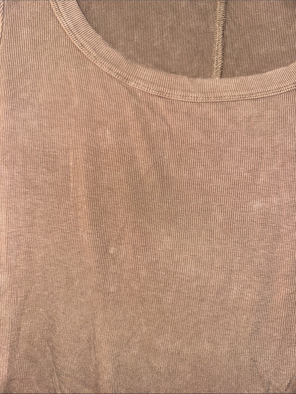 Wild fable Classic Scoop Neck Long-Sleeve Tops- Red, tan and white - Picture 3 of 12